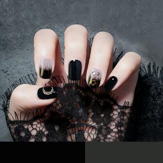 Set 24 Móng Tay Giả Đính Đá 3d Lấp Lánh