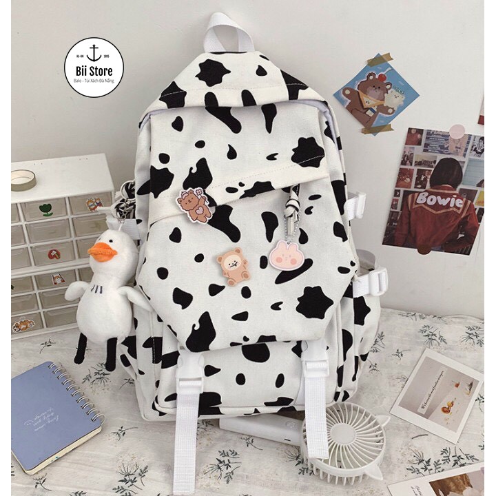 Balo bò sữa vãi CANVANS hotrend hàn quốc