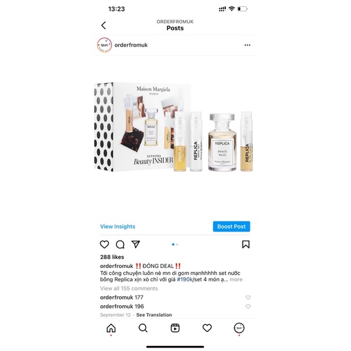 Set nước hoa Replica + 2% phí shopee