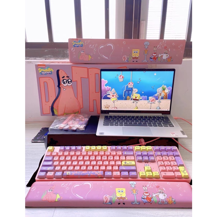 Bàn phím cơ AKKO 5108S - Phiên bản giới hạn Sponge Bob: LED RGB, hotswap, keycap PBT, switch CS jelly và CS silver