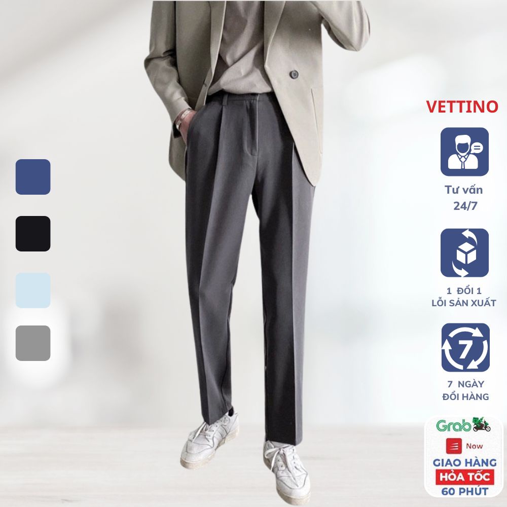 Quần âu nam đẹp Vettino quần vải nam đẹp chất vải cao cấp ống ôm