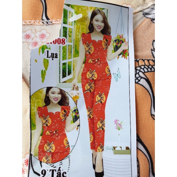 Bộ lụa 9 tấc 55kg 65kg màu sắc ngọt ngào