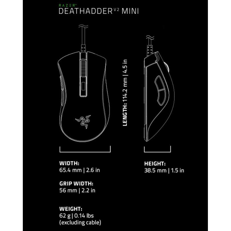 Chuột Razer Deathadder V2 Mini - Chính Hãng BH 24 Tháng
