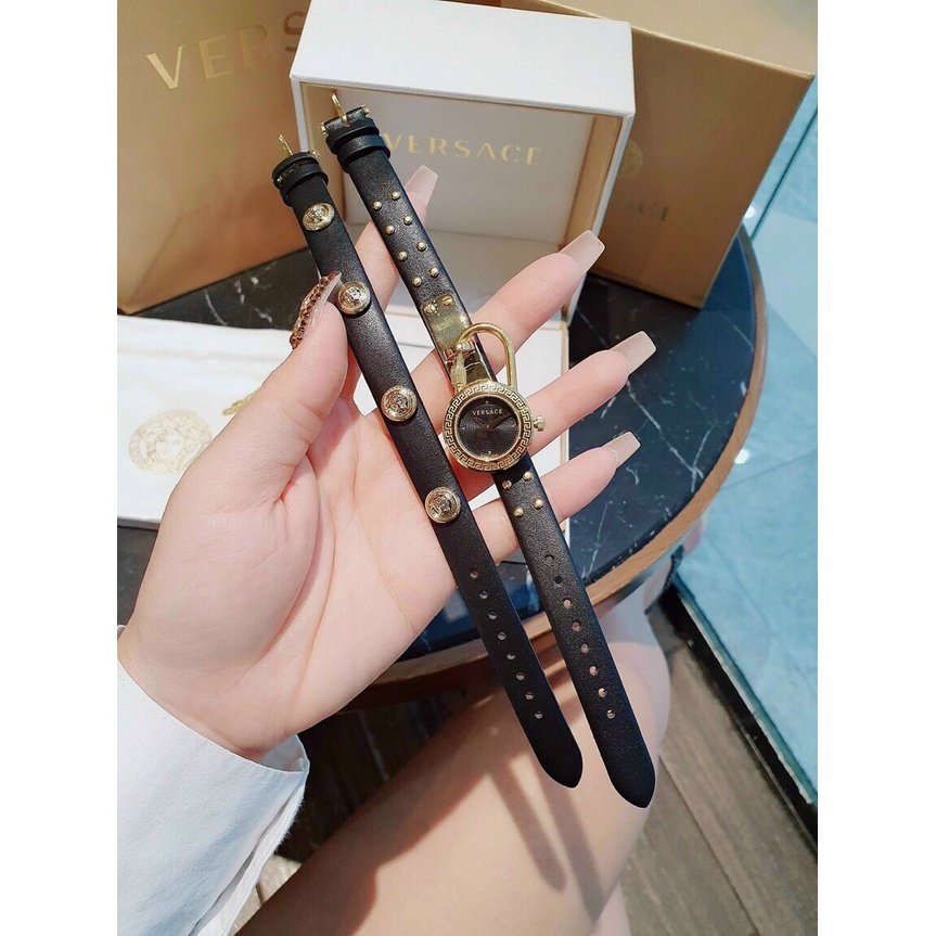 Đồng hồ nữ VERSACE, đồng hồ đeo tay VERSACE full box thiết kế độc đáo choker đeo cổ hình tượng MEDUSA quyến rũ với 2 dây