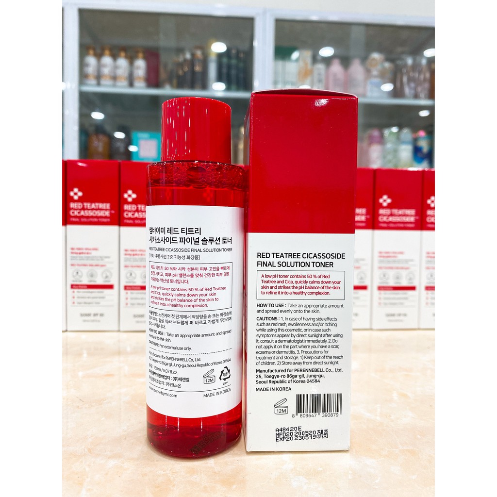 Nước Hoa Hồng Chiết Xuất Tràm Trà Đỏ Some By Mi Red TeaTree Cicassoside Final Solution 150ml