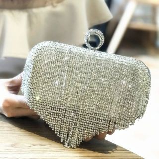 Bóp dự tiệc đính cườm đá tua rua DV567