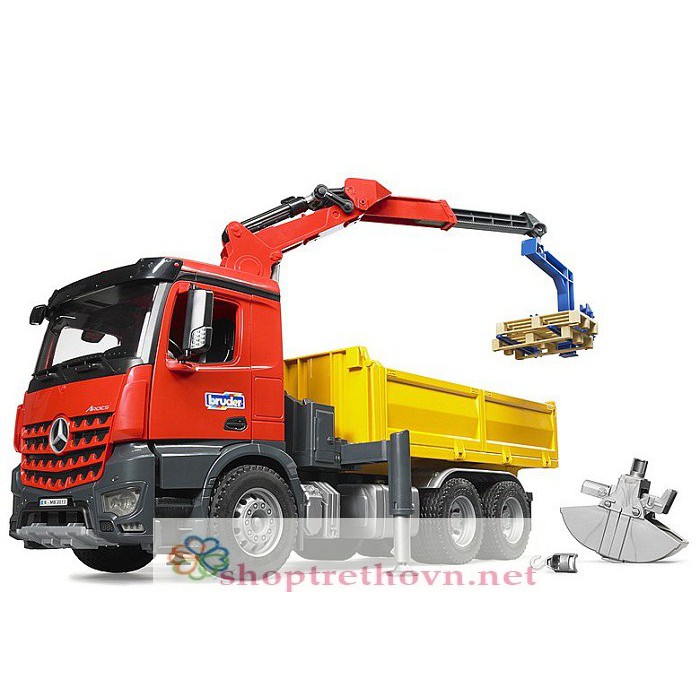 Bộ đồ chơi Bruder mô hình Xe công trình MB với cánh tay cẩu - Mã SP BRU03651