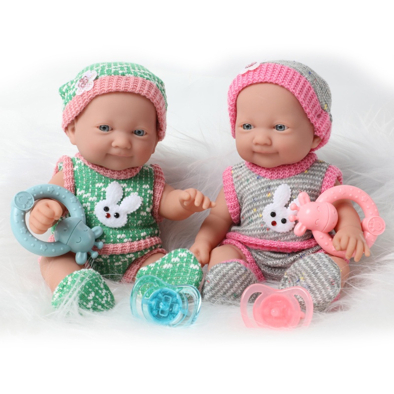 Búp Bê Sơ Sinh Mini 14 inch Mắt Mở Sống Động Kèm Bộ Đồ Dễ Thương