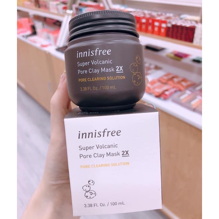 Mặt Nạ Đất Sét Tro Núi Lửa INNISFREE Super Volcanic Pore Clay Mask 2x