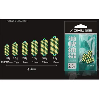 Chì câu đài tàng hình, vỉ 3 cuộn