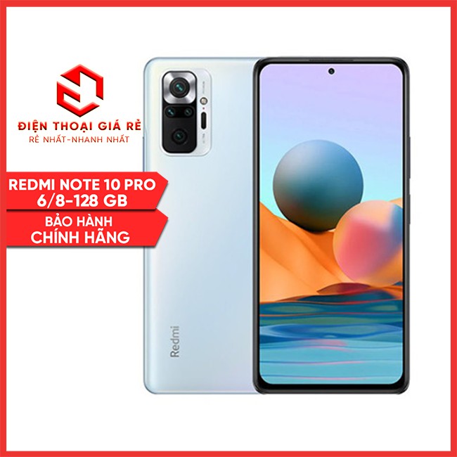 Điện thoại Xiaomi Redmi Note 10 Pro, Ram 6, 8-128GB (2021 - Chính hãng DGW) [Điện thoại giá rẻ, BH chính hãng] | WebRaoVat - webraovat.net.vn