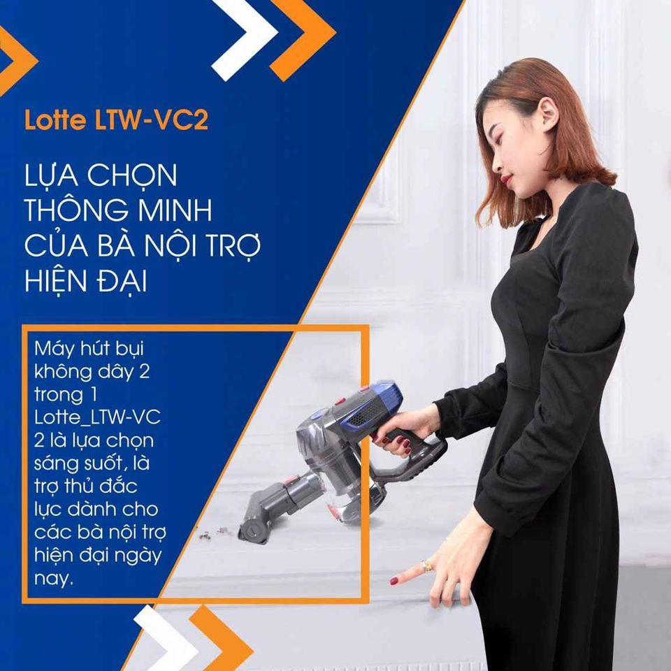 (SALE KHỦNG) Maý hút bụi không dây 2 TRONG 1 LOTTE_LTW-VC2