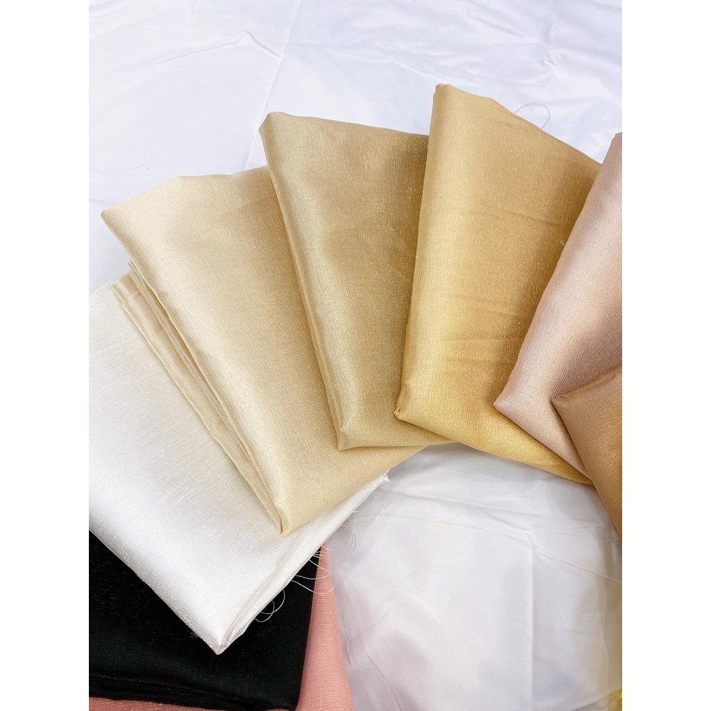 ⚡Siêu rẻ⚡ Vải tafta ánh nhũ lấp lánh dùng may váy, đầm, áo dài cách tân