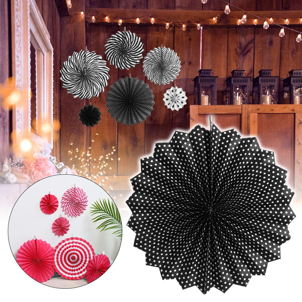 Set 6 Quạt Giấy Thủ Công DIY Trang Trí Nhà Cửa Đa Ứng Dụng