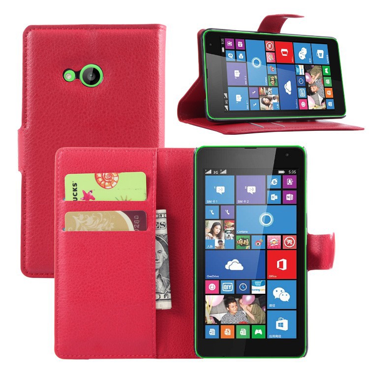 Bao da chất lượng cao họa tiết gấu trúc có ngăn đựng thẻ cho Nokia Lumia 535