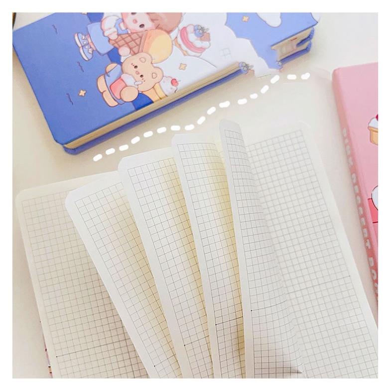 Sổ tay mini GALANO sổ ghi chép cá nhân hàng ngày kẻ caro 90 trang giấy 80 gsm nhiều màu SN-001422