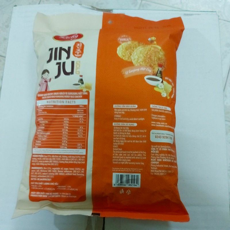 Bánh gạo JINJU vị Ganjang Mật Ong 120g