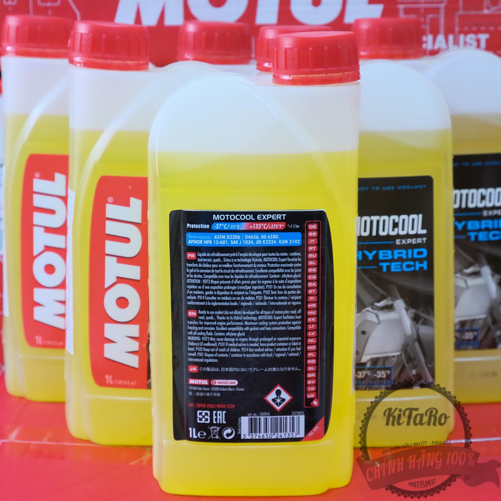 Nước Mát Motul Motocool Expert Hybrid Tech 1L (Pha sẵn)