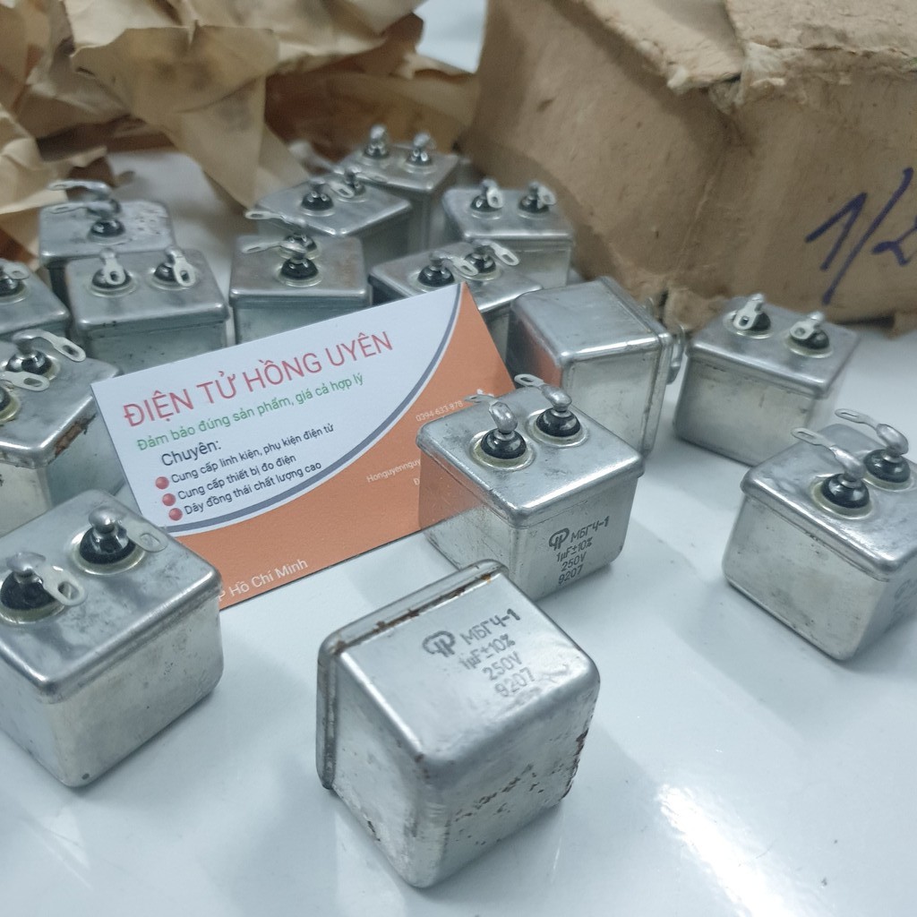 Combo 2 Tụ nga 1uf. Tụ dầu nhôm 1MF dòng tải cao