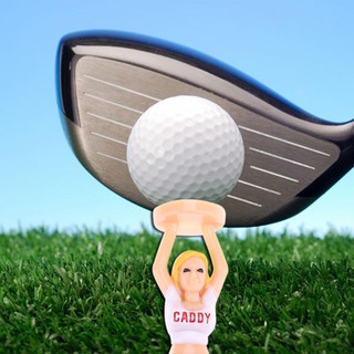 Bộ 3 đế cắm để bóng chơi golf chất liệu nhựa hình cô gái cổ vũ độc đáo