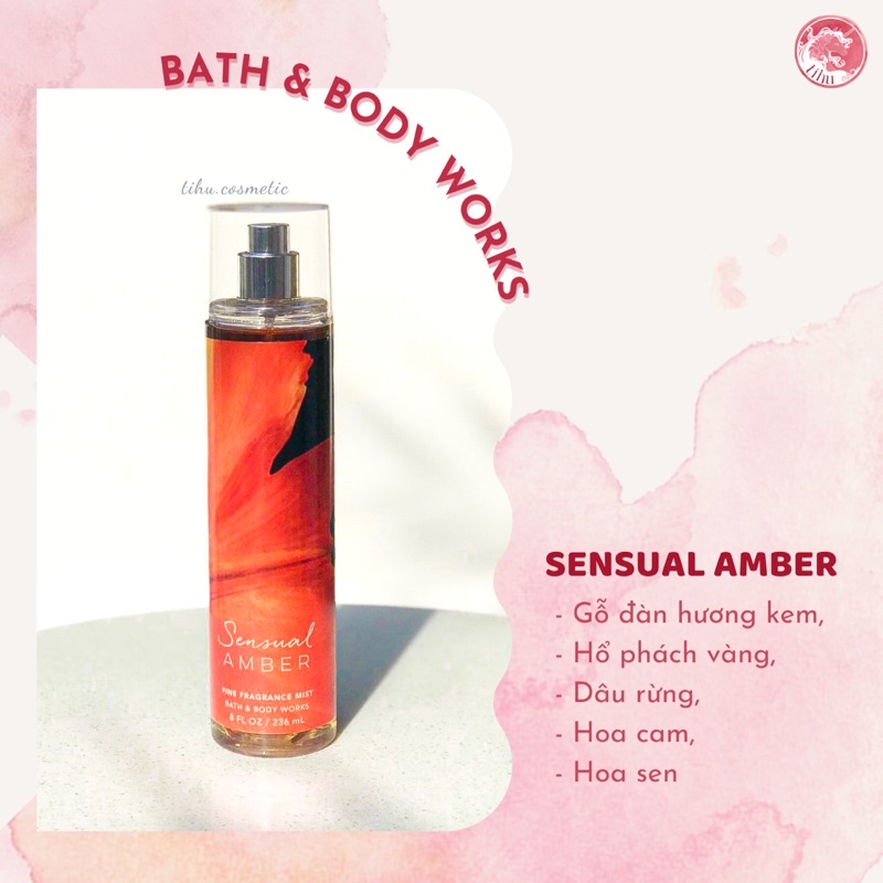 Xịt thơm body mist Bath &amp; Body Works các mùi truyền thống