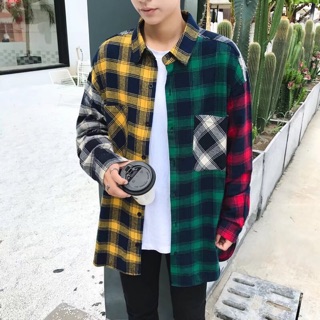 Mã giảm 30% sơmi phối 4 màu nam nữ cực hot