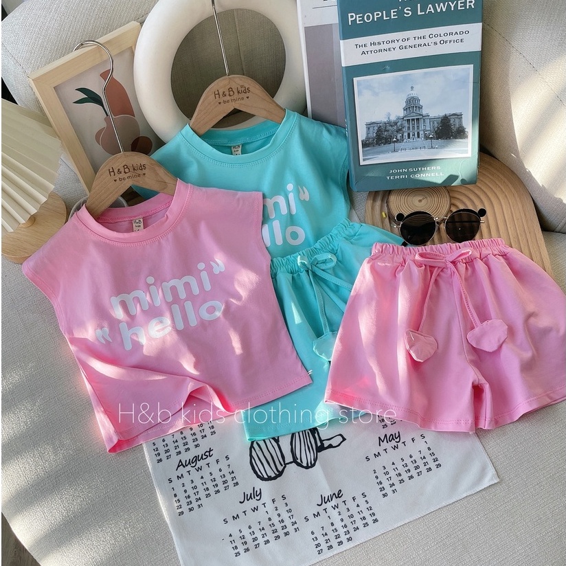 Đồ Bộ Bé Gái Minky Mom Vải Cotton, Bộ Cộc Tay Cho Bé Mặc Nhà, Bộ Quần Áo Trẻ Em Dễ Thương Mùa Hè - T19