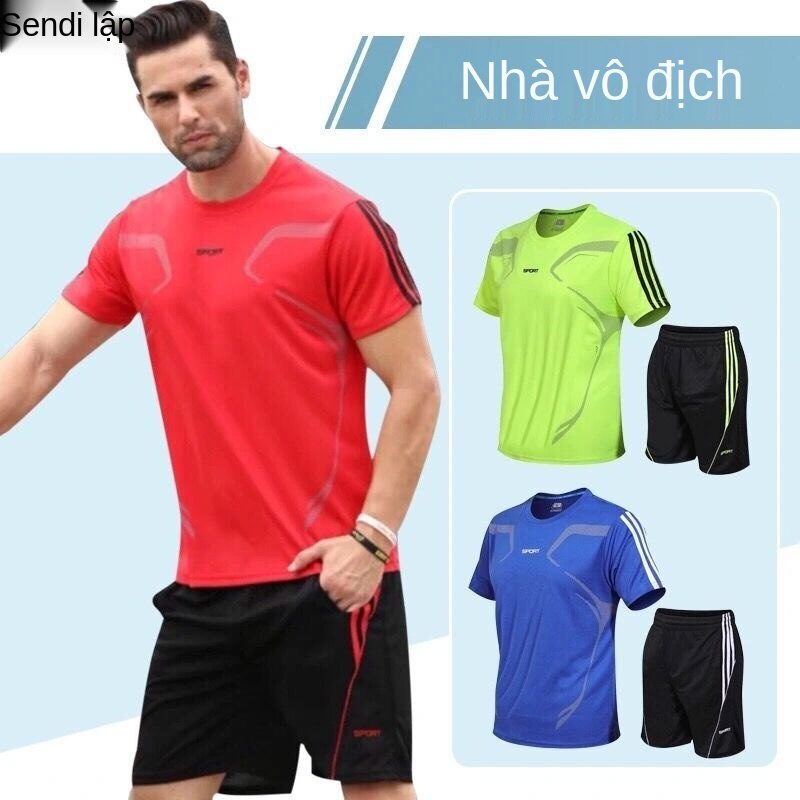 Sports suit sports shorts short sleeve T-shirt sports top fitness clothes