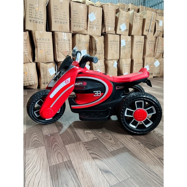 MOTO ĐIỆN CHO BÉ KIỂU DÁNG THỂ THAO, XE ĐỊA HÌNH PHIÊN BẢN MỚI BUGATTI