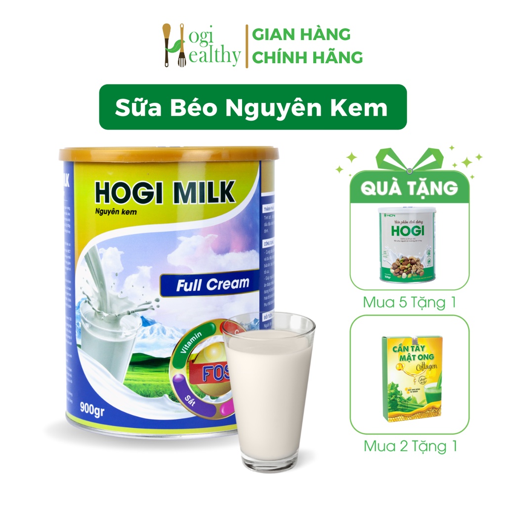Sữa bột nguyên kem béo Hogi 900g hỗ trợ tăng cân