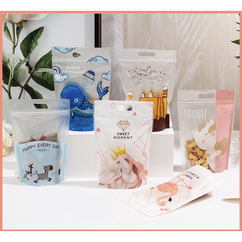 Túi zip đựng bánh kẹo loại 200gr