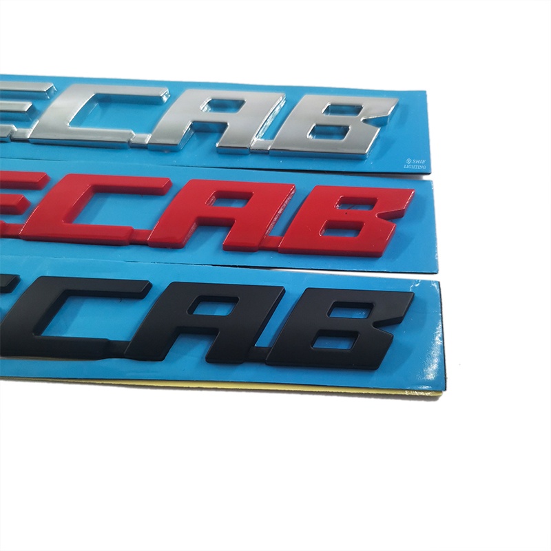 1 Nhãn Dán Trang Trí Thân Xe Hơi Bằng ABS Chrome / Đỏ / Đen Hình Logo Không Gian Cho ISUZU DMAX SPACE CAB SPACECAB