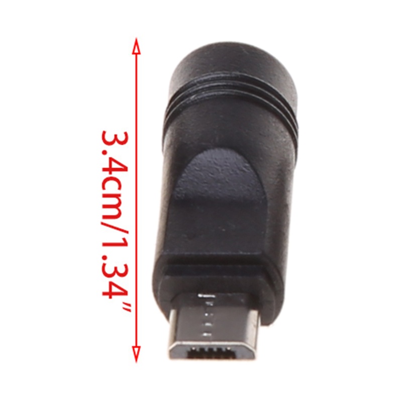Set 5 Giắc Cắm 5.5x2.1mm Female Sang Micro USB Male Cho Bộ Kết Nối Nguồn DC