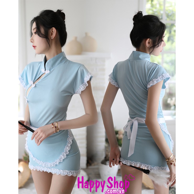 Áo ngủ sườn xám phong cách hầu gái gợi cảm, váy ngủ ôm body cosplay sexy TK2075 | BigBuy360 - bigbuy360.vn