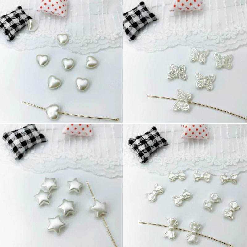 Bộ 200 Hạt Nhựa Acrylic Hình Trái Tim 10x11mm Làm Trang Sức