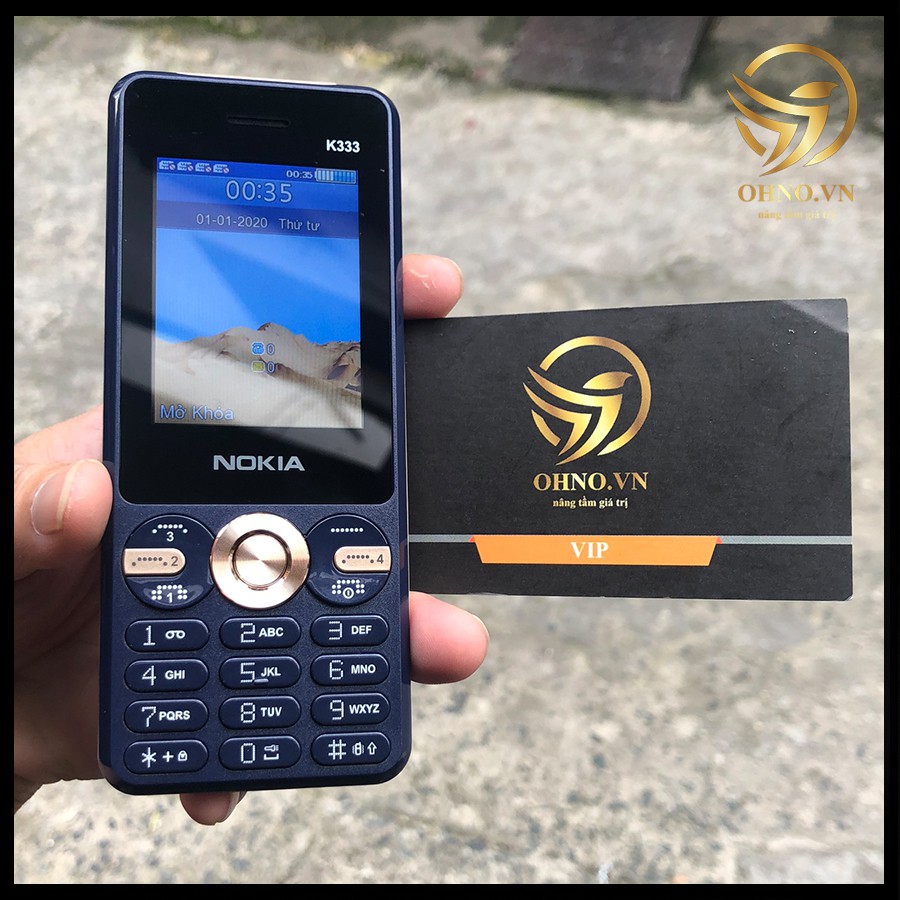 Điện Thoại 4 Sim Pin Trâu Khủng Nokia K333 Điện Thoại Đập Đá Cho Người Già - OHNO Việt Nam