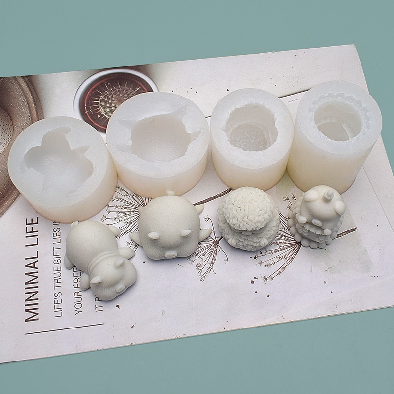 Khuôn Làm Bánh Chất Liệu Silicone Hình Chú Heo Dễ Thương