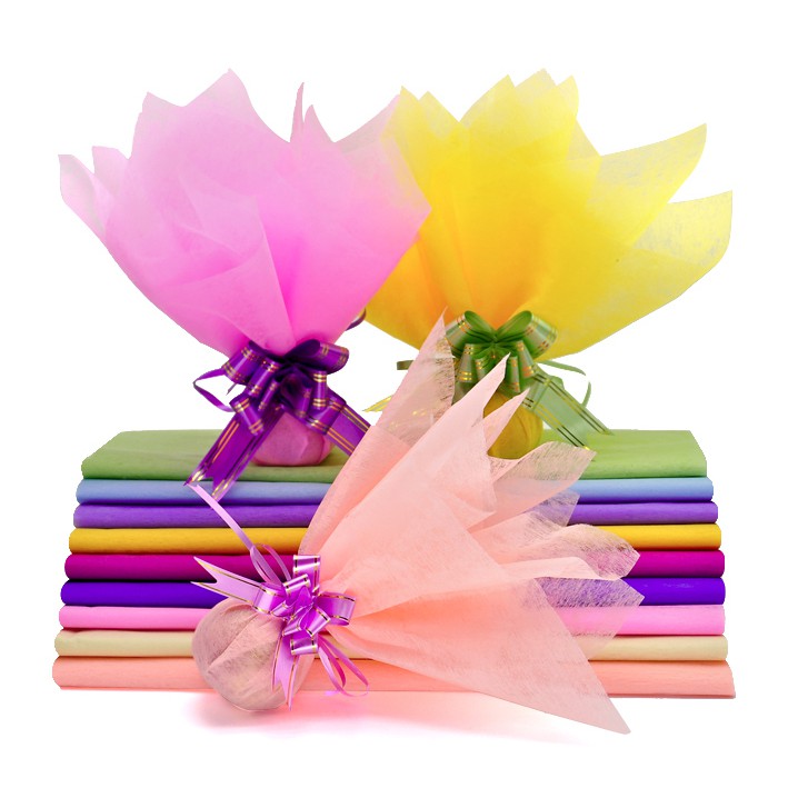 Set 35 Tờ Giấy Gói Hoa 50 * 50CM Nhiều Màu Xinh Xắn