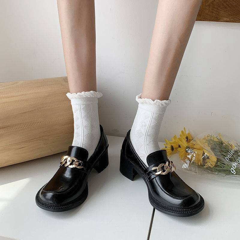 Giày Cao Gót Đế Dày Phong Cách Retro