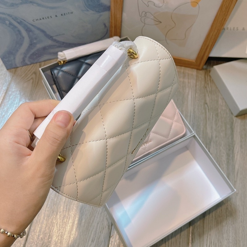 Túi đeo chéo Nữ + kẹp nách da mềm căng phồng có hộp CK6-10680924 đủ màu