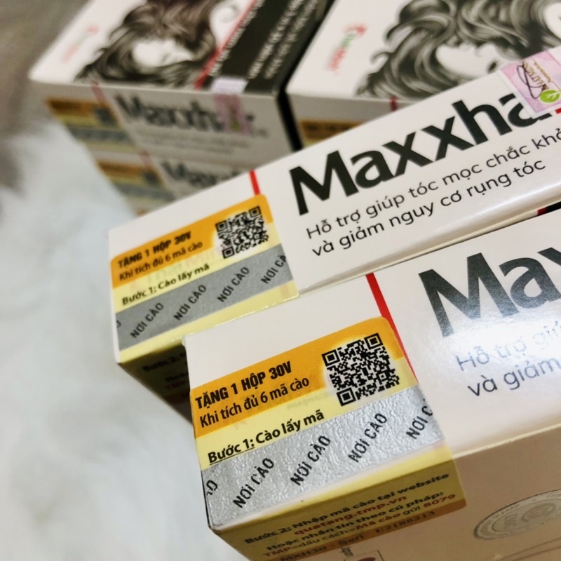 MAXXHAIR NEW - TÍCH ĐIỂM 6 TẶNG 1 - HỖ TRỢ GIẢM RỤNG TÓC, HỒI PHỤC TÌNH TRẠNG HÓI (HỘP 30 VIÊN)