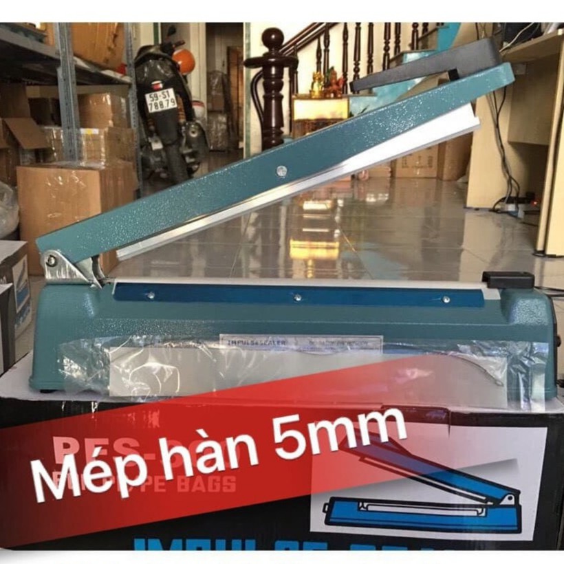 -MÉP HÀN LỚN DÀY 5MM-Máy dán, hàn miệng túi nilon, túi zip bạc dài 20cm- máy PFS 200