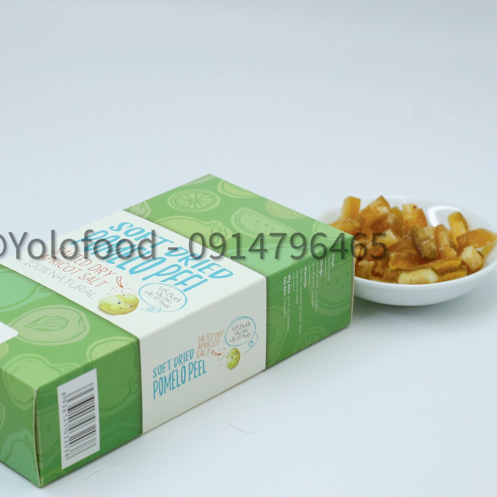 Vỏ bưởi sấy dẻo lắc xí muội tự nhiên ít ngọt 100g/ 200g/ 500g