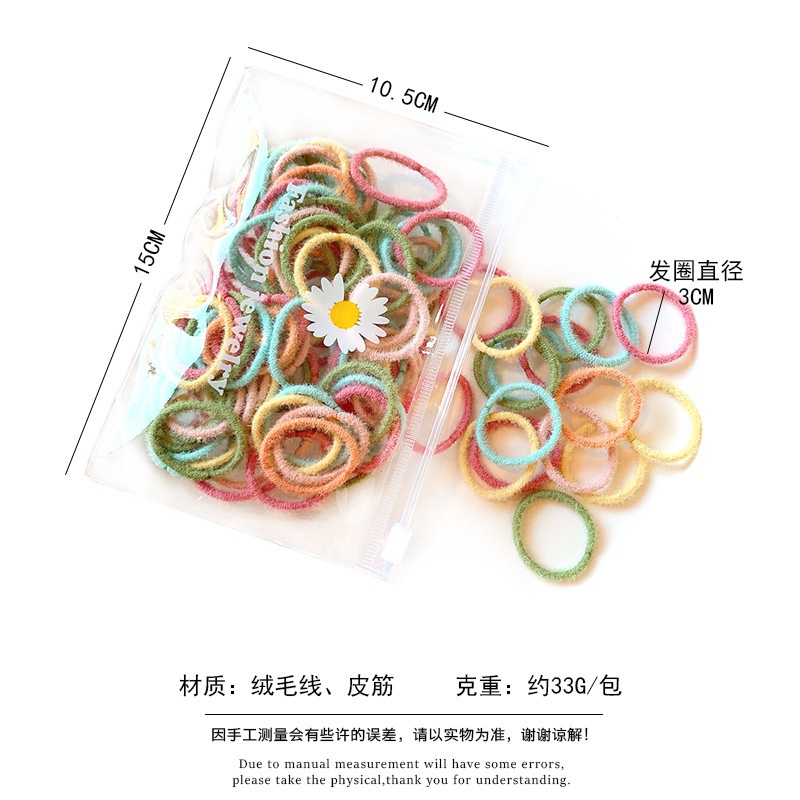 Dây Buộc Tóc Co Giãn Tốt Màu Sắc Macarone Phong Cách Hàn Quốc Cho Bé