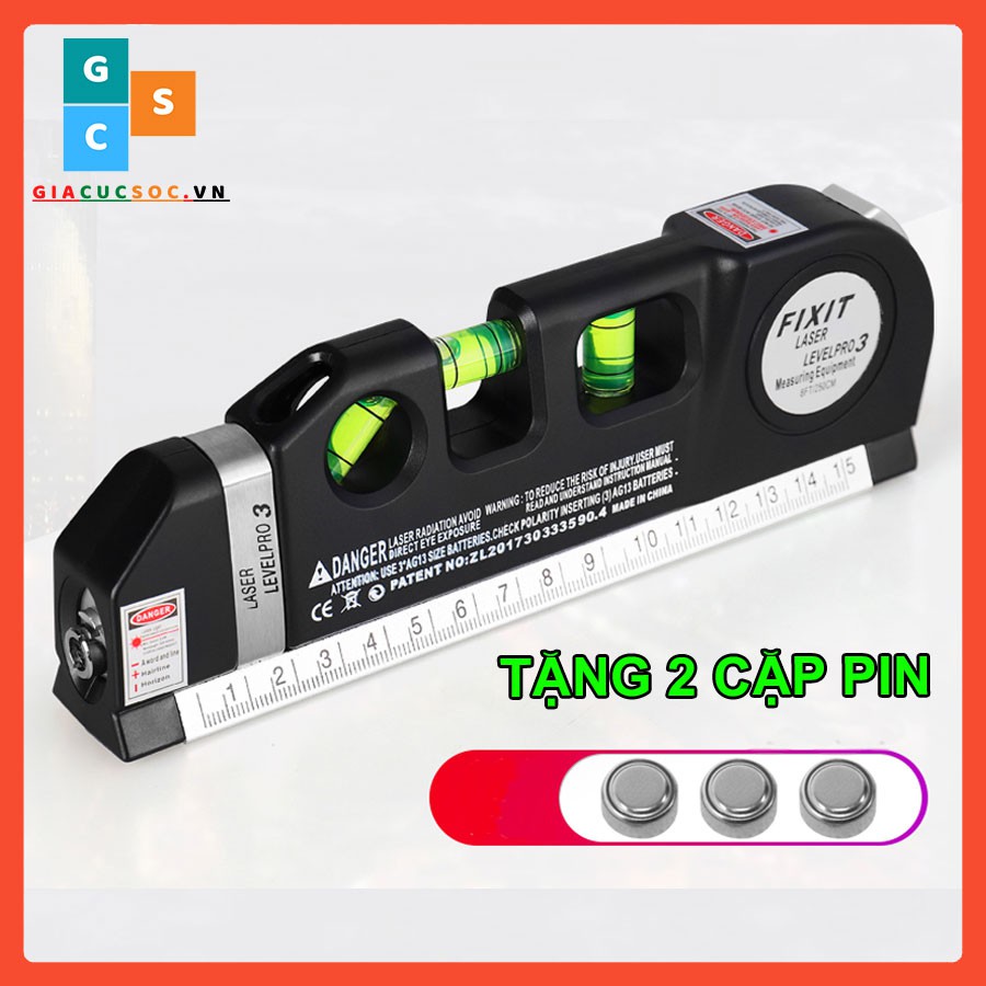 Thước Thăng Bằng Thước Nivo Thước Đo Xây Dưng Nội Thất Chuyên Dụng_Chính Xác_Tiện Dụng - (Tặng 2 bộ pin) - Free Ship