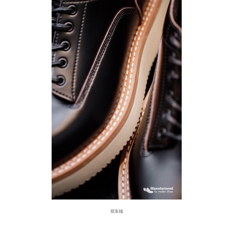 Giày da MADEN cổ thấp phong cách Anh Quốc retro trẻ trung thời trang mùa hè 2022 dành cho nam