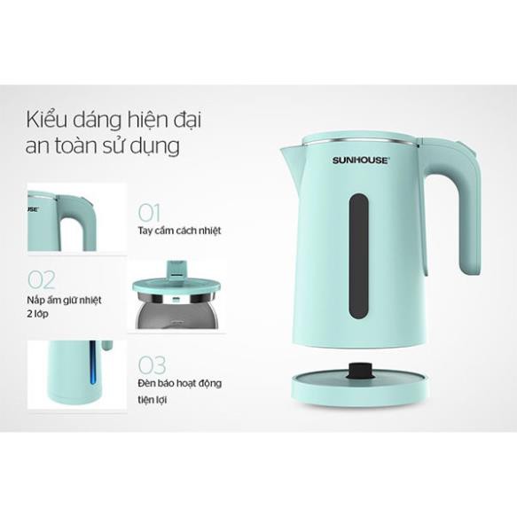 Ấm siêu tốc Sunhouse SHD1351 1.8 Lít (BH 12 THÁNG)