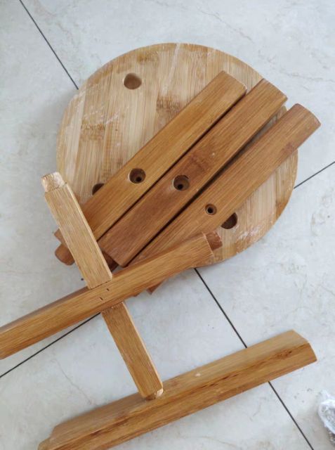 Sẵn, GHẾ ĐẨU = TRE: tròn + vuông 100%Tre Tự Nhiên