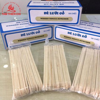 Combo 5 hộp que đè lưỡi gỗ đã tiệt trùng hộp 100 que