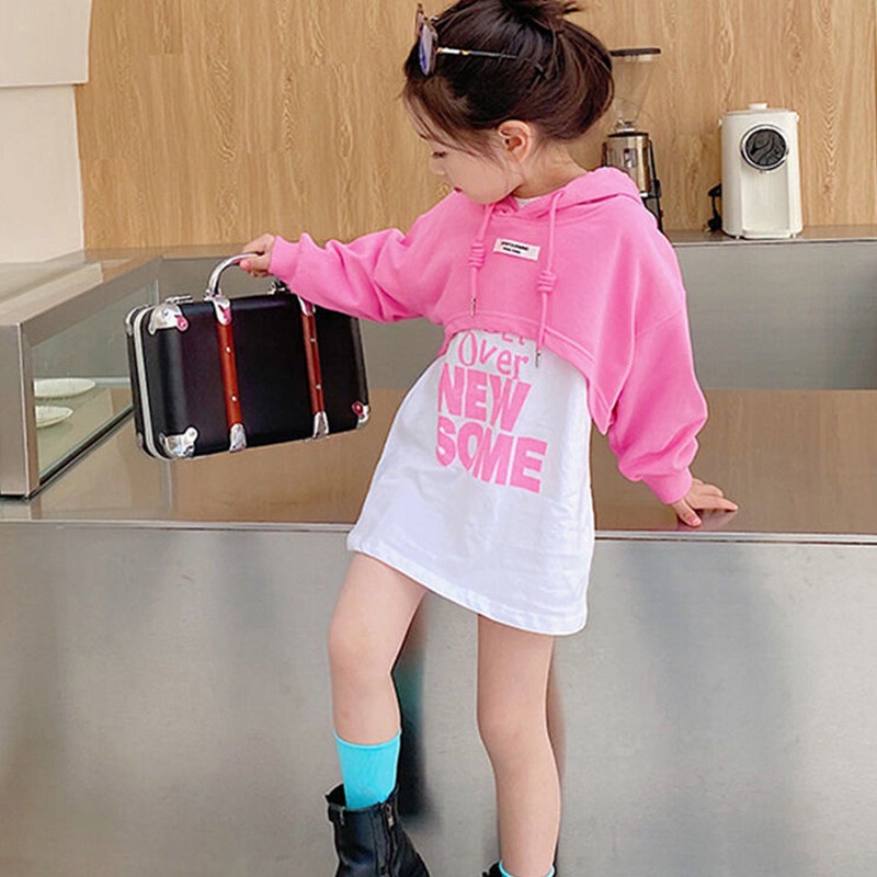 IQ Angel Đầm Thun Dài Tay Phong Cách Hàn Quốc Thời Trang Mới Cho Bé Gái giay nu